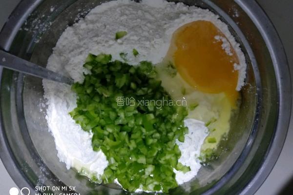 青椒小食饼的做法图解2