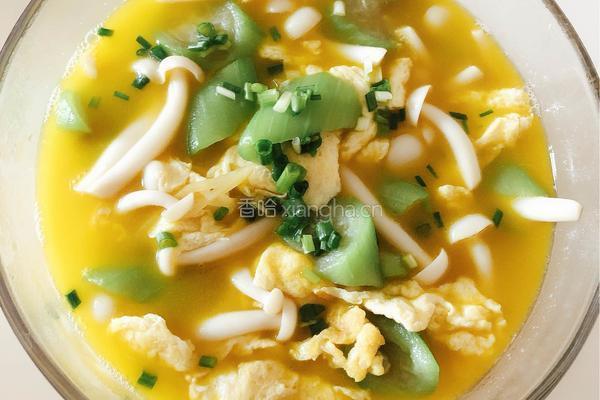 丝瓜菌菇鸡蛋汤