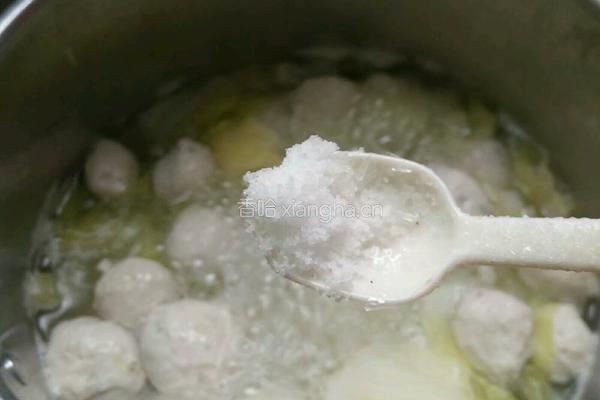 白菜肉丸子汤的做法图解7
