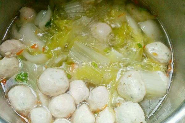 白菜肉丸子汤的做法图解9