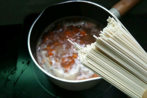 南瓜肉末面线的做法图解7