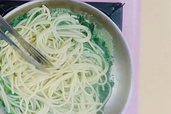 减肥餐～菠菜意面的做法图解9