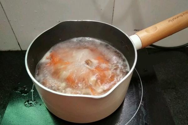 芹菜胡萝卜肉片面线的做法图解6