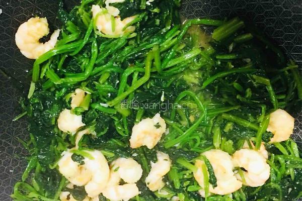 菠菜虾仁炒鸡蛋的做法图解5