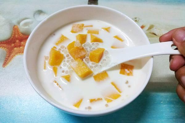 牛奶芒果西米露的做法图解8