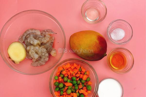 减肥餐～芒果虾仁的做法图解1