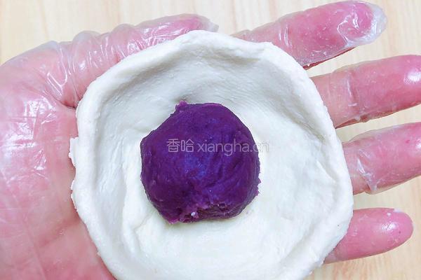 椰浆紫薯奶皮月饼的做法图解11