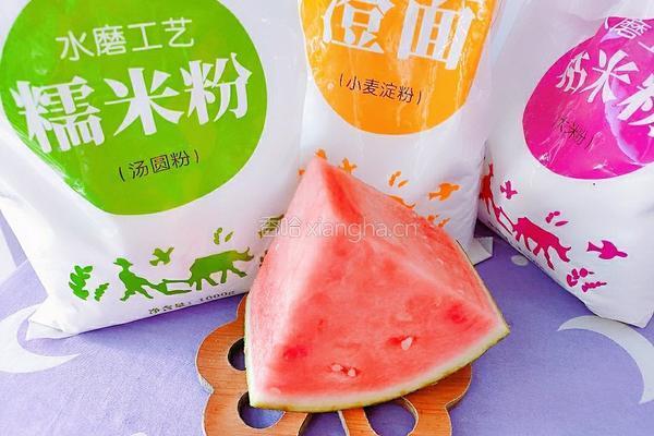 西瓜糯米煎饼的做法图解1