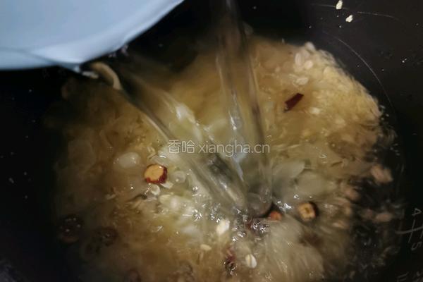 红枣麦片银耳粥的做法图解7