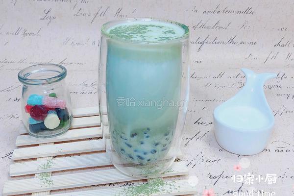 红豆抹茶牛奶的做法图解9