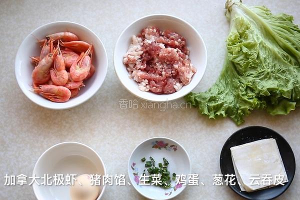 加拿大北极虾鲜肉云吞的做法图解1