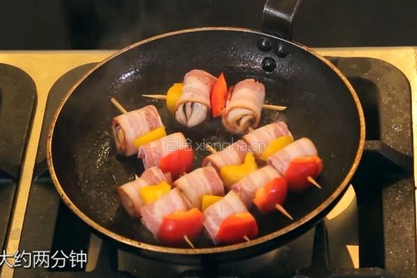 培根卷新西兰青口贝肉串的做法图解5
