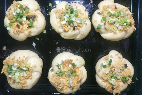 葱香海苔肉松面包的做法图解18