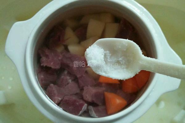 胡萝卜土牛肉汤豆的做法图解5
