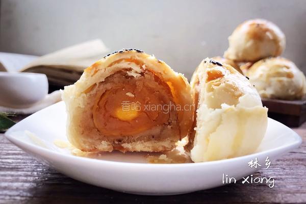 莲蓉肉松蛋黄酥的做法图解27