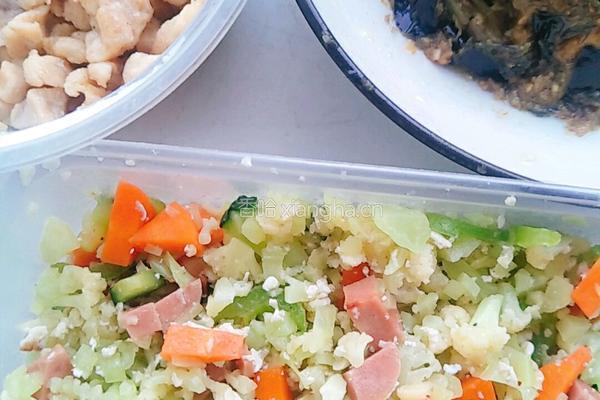 伪菜花炒饭的做法图解10