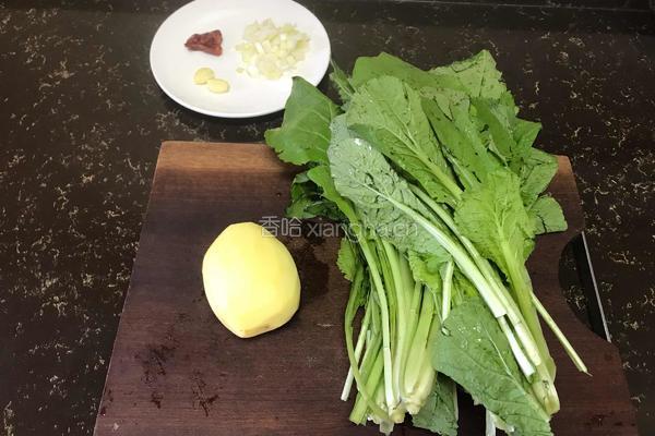 小白菜炖土豆的做法图解1