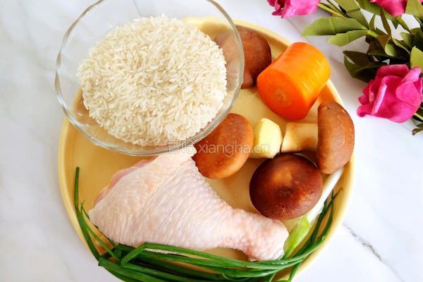 香菇胡萝卜鸡肉粥的做法图解3