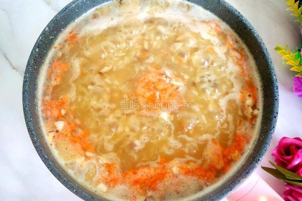 香菇胡萝卜鸡肉粥的做法图解15