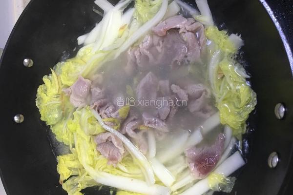 娃娃菜肉片汤的做法图解7