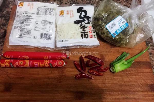 雪菜乌冬面的做法图解1