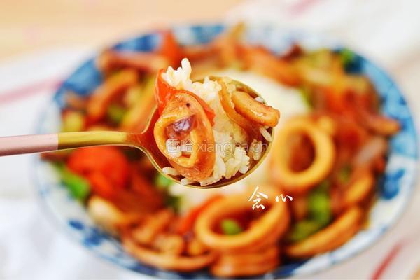 爆炒鱿鱼饭的做法图解11