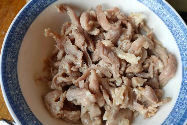 茭白毛豆炒肉丝的做法图解5