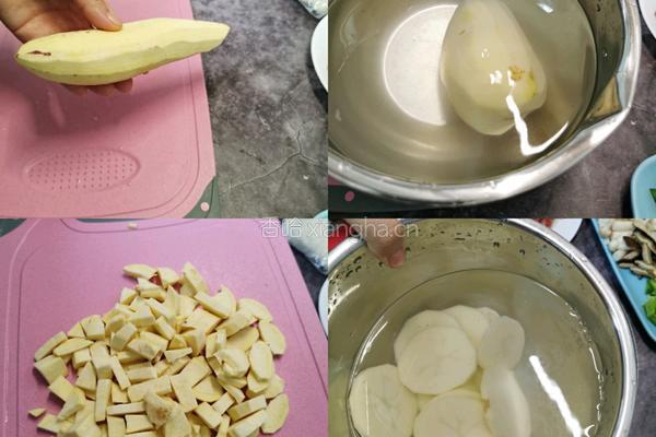腊肠香菇土豆焖饭的做法图解2