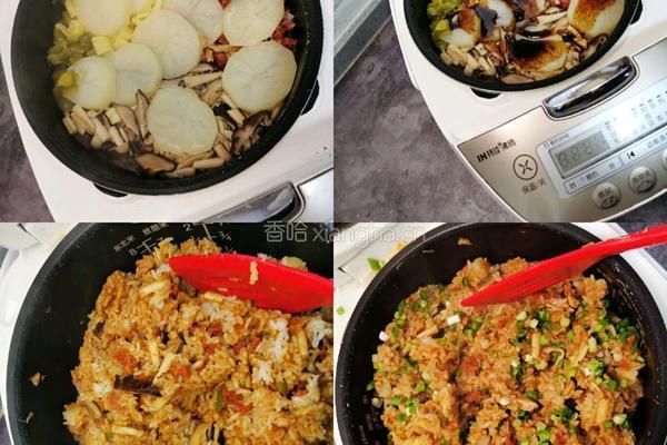 腊肠香菇土豆焖饭的做法图解8