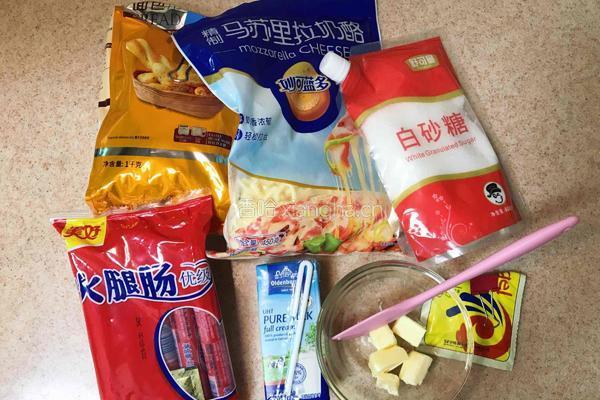 火腿肠葱香芝士包的做法图解1