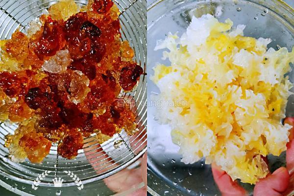 桃胶银耳莲子汤的做法图解3