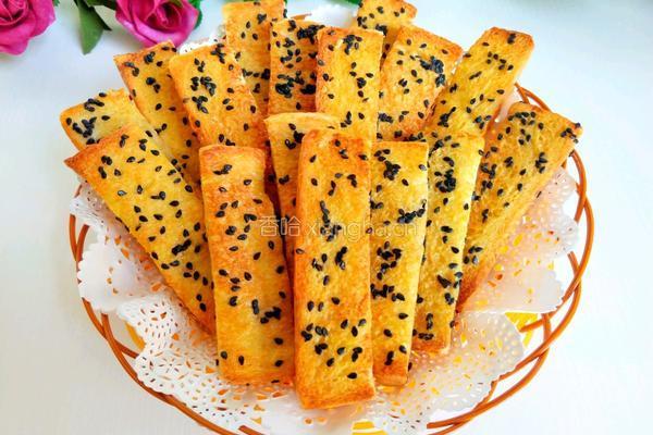 黑芝麻吐司条的做法图解1
