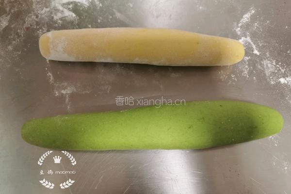 菠菜南瓜大理石馒头的做法图解4