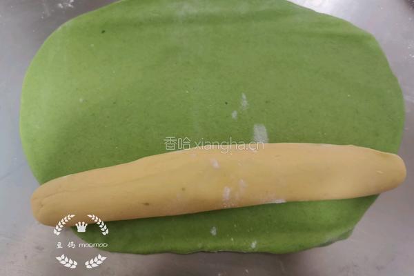 菠菜南瓜大理石馒头的做法图解5