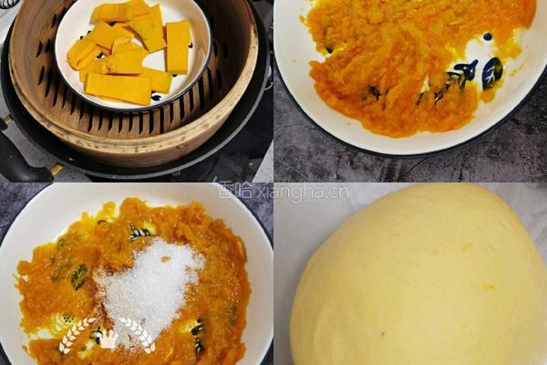 菠菜南瓜馒头棒棒糖的做法图解2