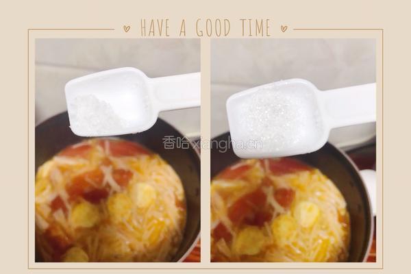 番茄金针菇豆腐汤的做法图解5