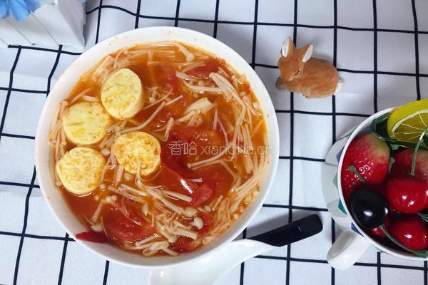 番茄金针菇豆腐汤的做法图解7