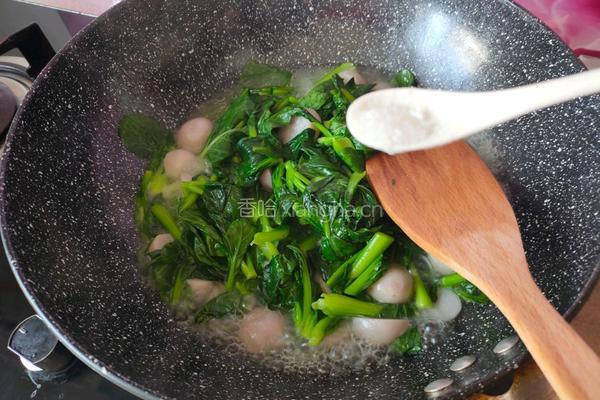 小芋炒青菜的做法图解7
