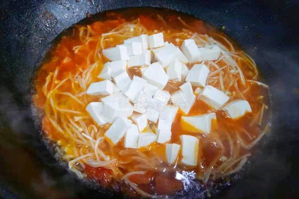 番茄菌菇豆腐汤的做法图解10