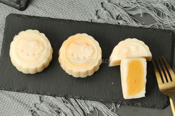 不用烤箱做的金沙冰皮月饼