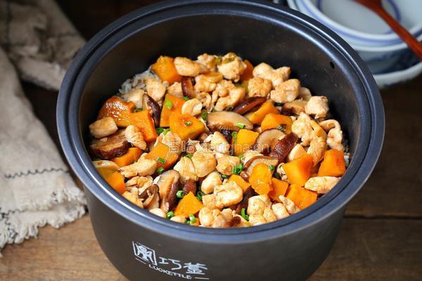 南瓜鸡肉藜麦饭的做法图解11