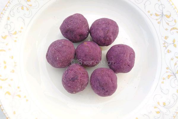 南瓜紫薯饼的做法图解4