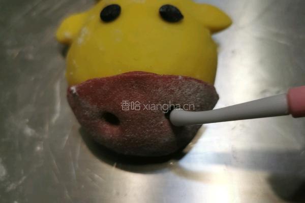 南瓜奶牛豆沙包的做法图解12