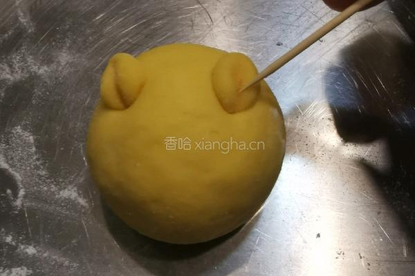 南瓜小熊豆沙包的做法图解7