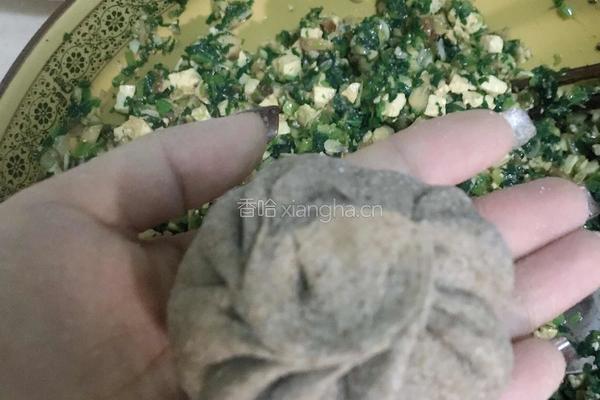 黑全麦面，素馅包子的做法图解13