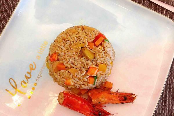 鹅肝虾仁炒饭的做法图解4