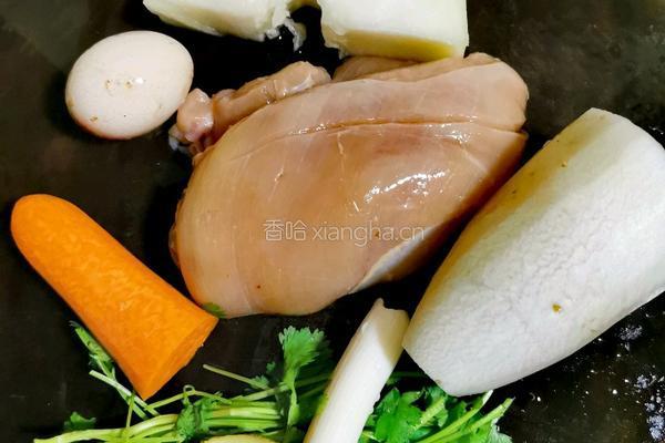 鸡胸萝卜丸子冬瓜汤的做法图解1