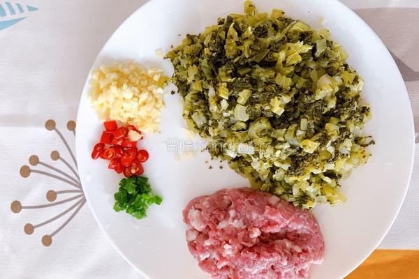酸芥菜炒肉末的做法图解2