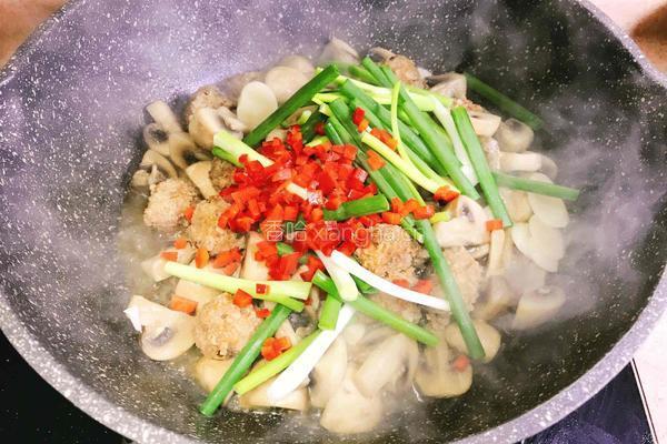 肉丸烧口蘑的做法图解17