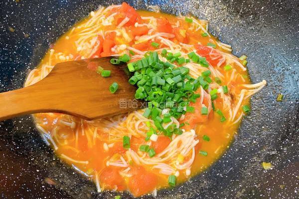 西红柿与金针菇的做法图解8